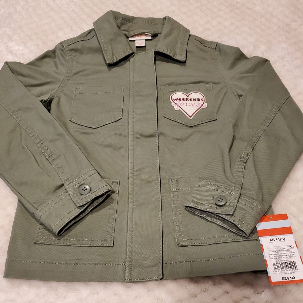 Girls Camo Jacket sz XS 4/5- NWT